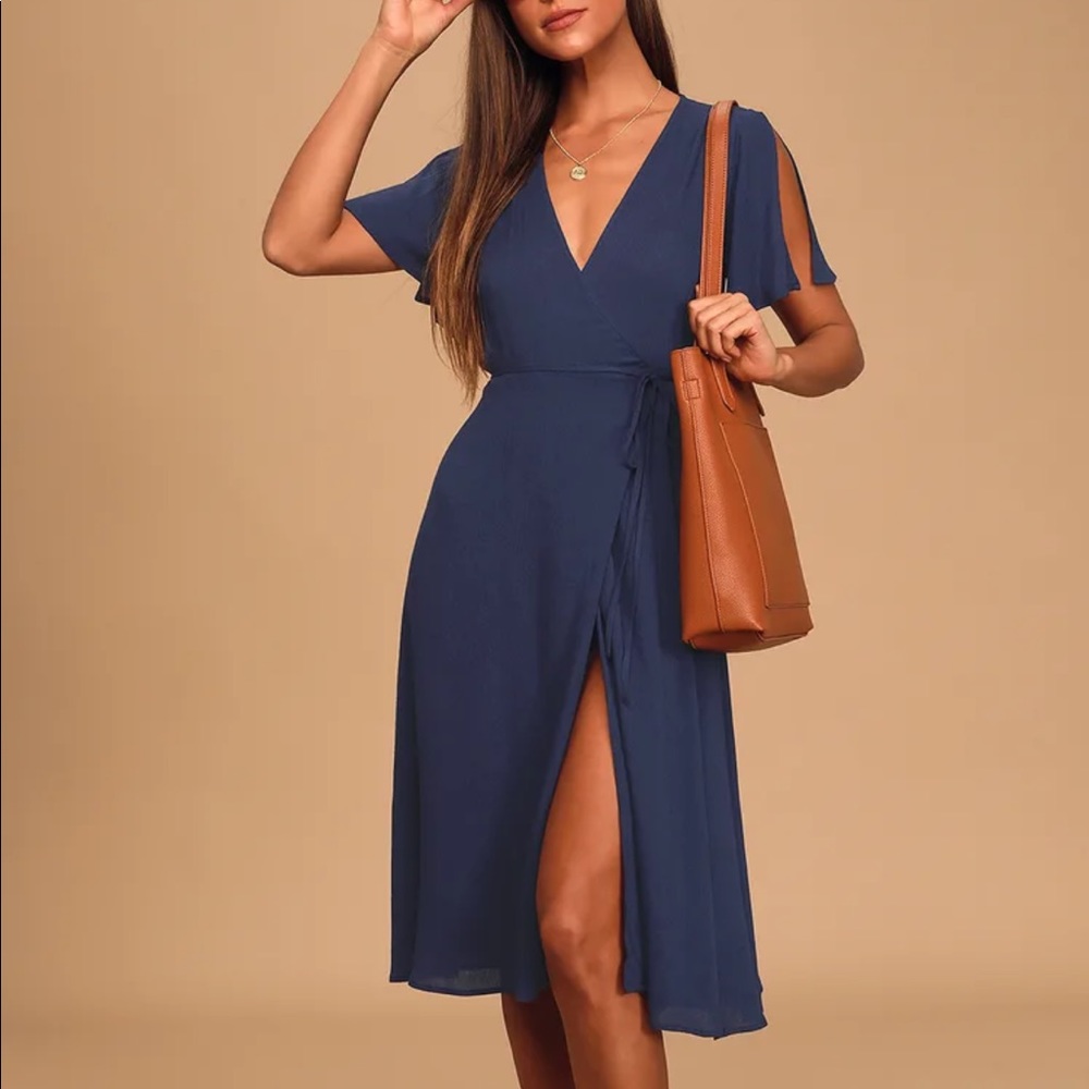 Lulus Jet Set for Sun Wrap Dress